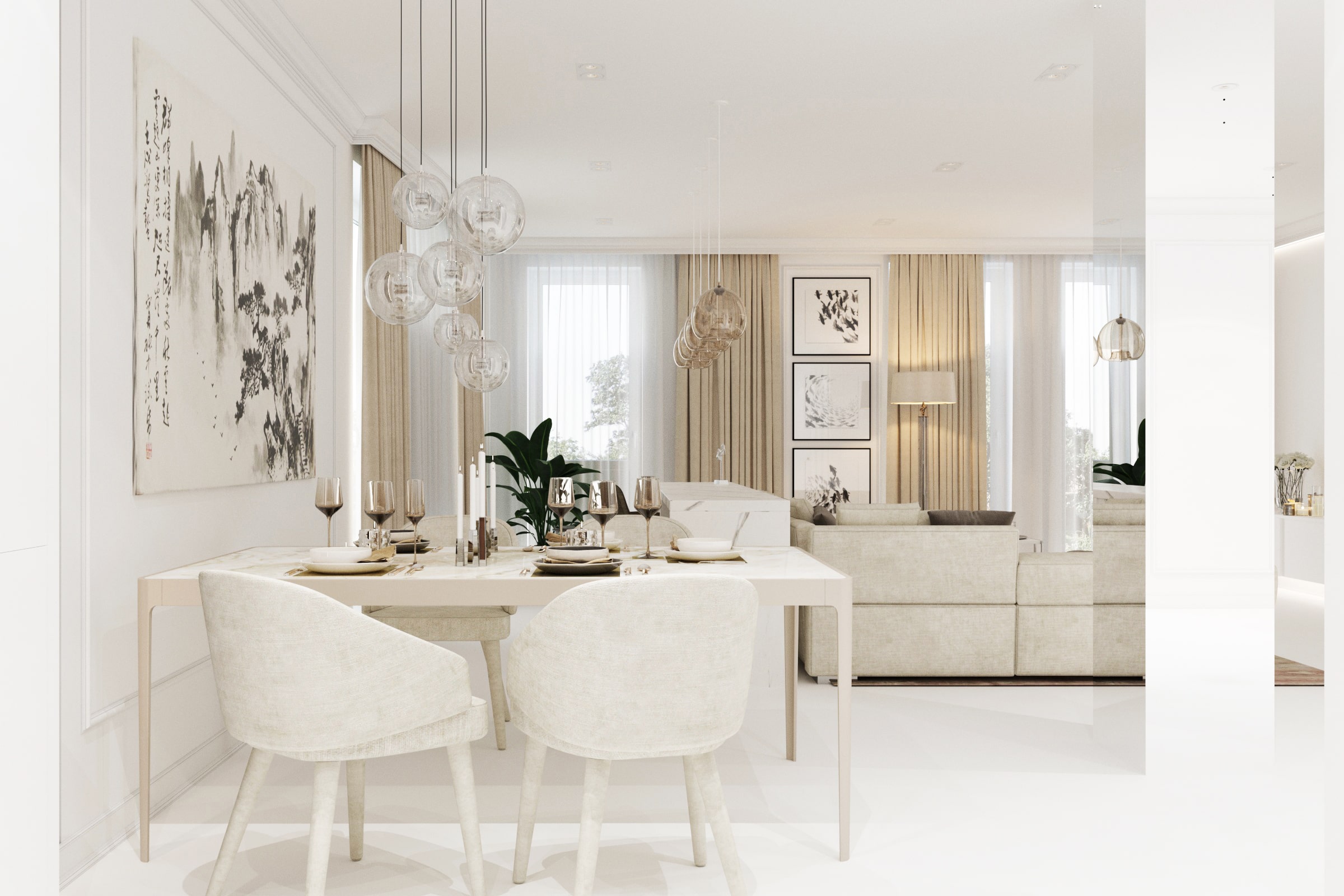 White premium interior