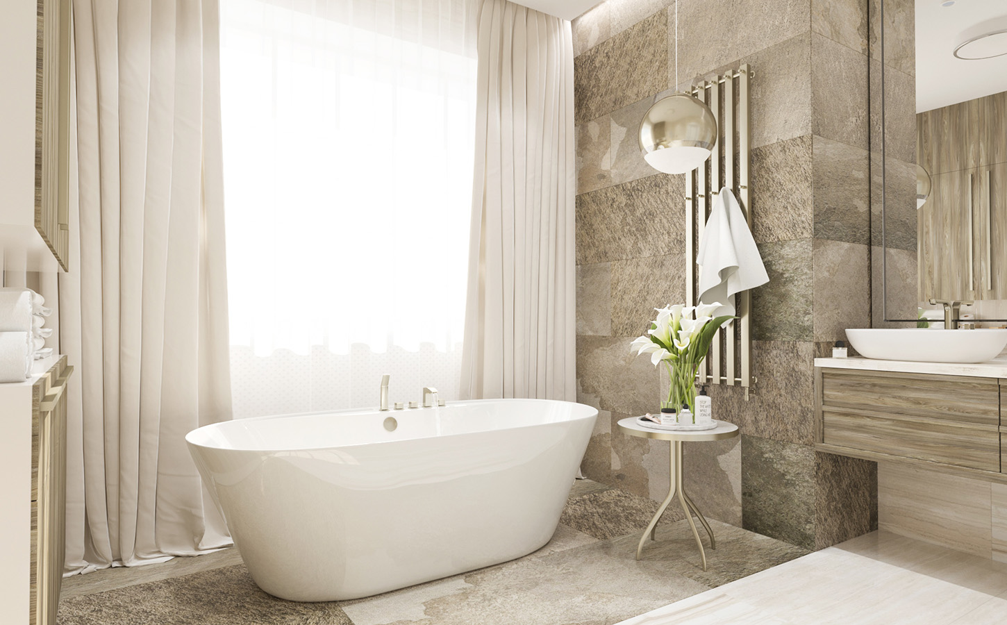 The feminine character of the interior