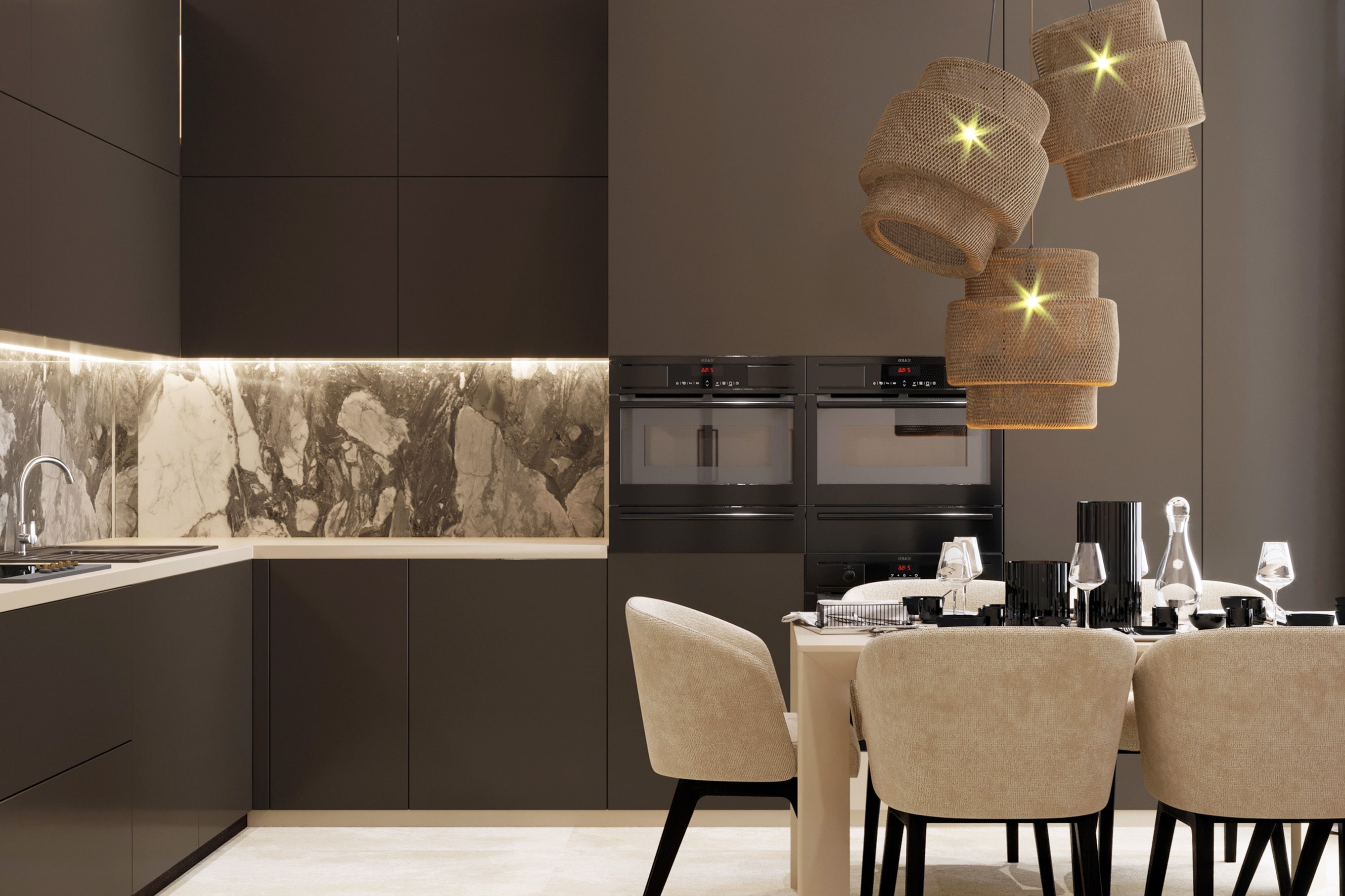 Interior with elements of luxury